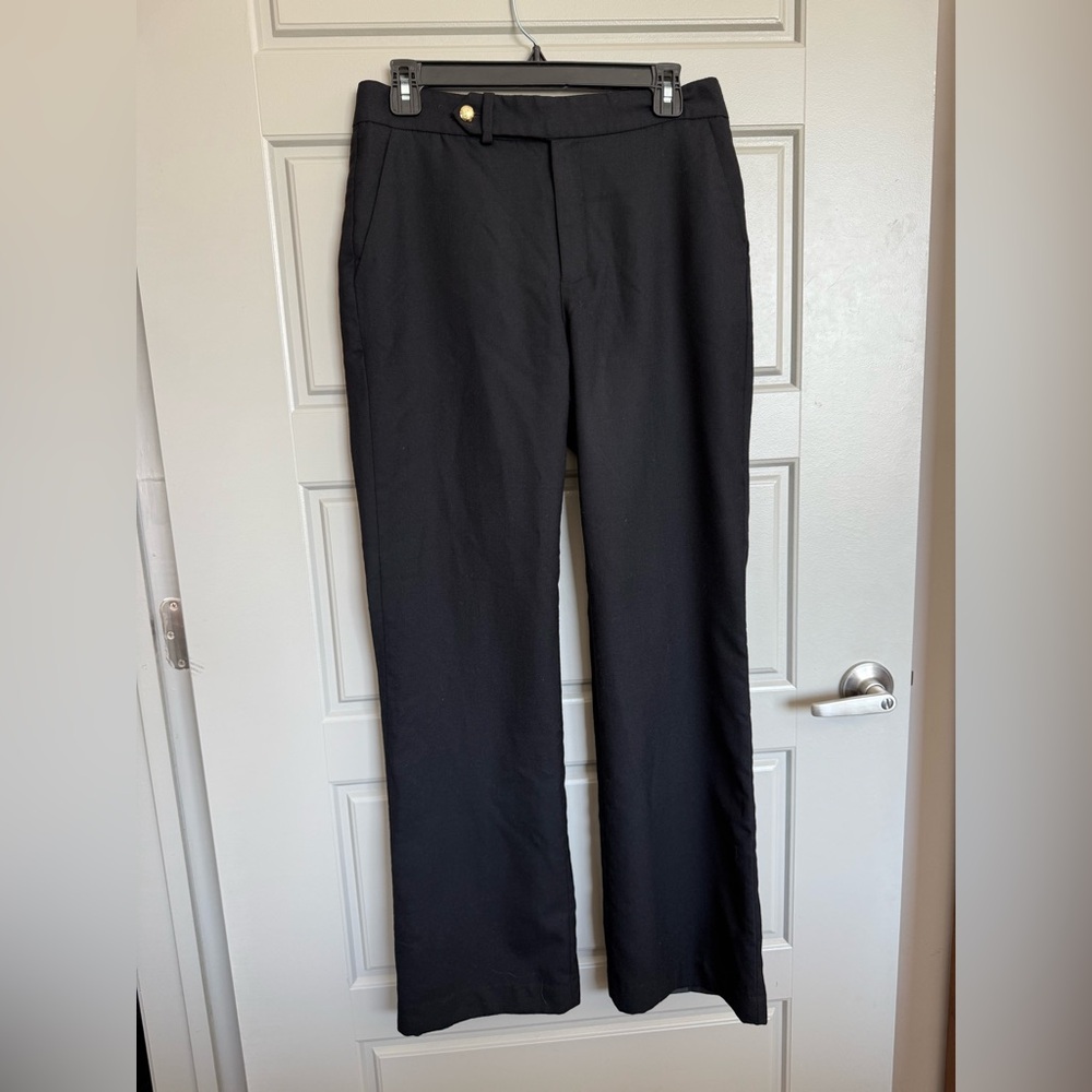 Chaps Women's Black 100% Wool Shell Trousers